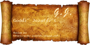Godó Jozafát névjegykártya